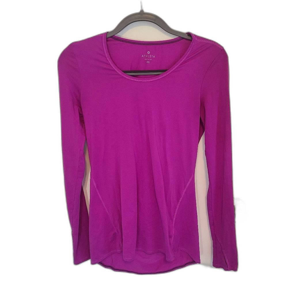 Athleta Women's Top Size XS Long Sleeve Seamless Thumbholes Quick Dry